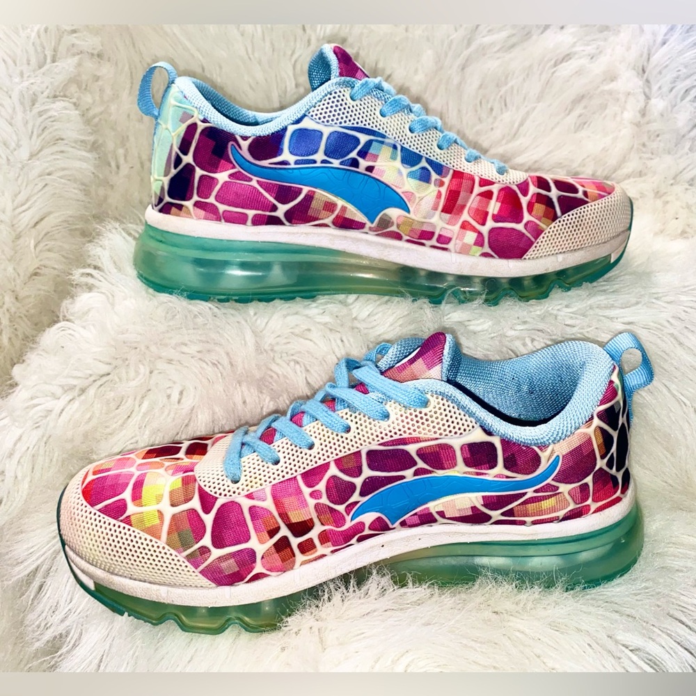 Onemix Rainbow Colorful Vibrant Air Chamber Tennis Shoes Nike Style